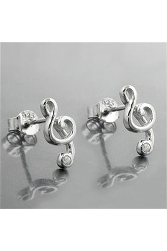 EAR STUDS CLEF SILVER 925