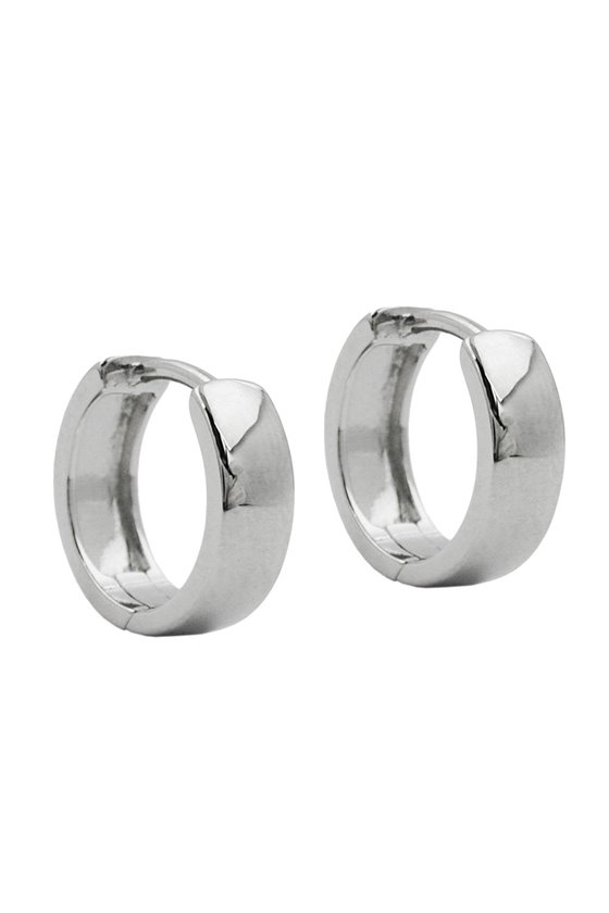 HOOP EARRINGS 12MM X 4MM SILVER 925