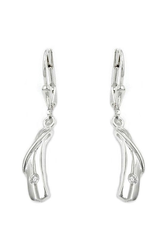 LEVERBACK EARRINGS ZIRCONIA SILVER 925
