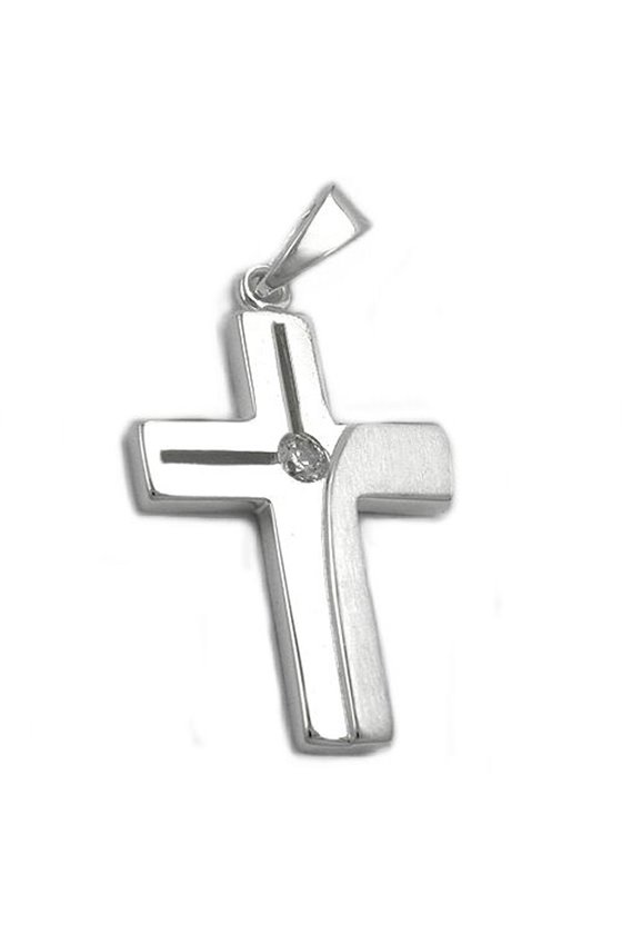 PENDANT CROSS SHINY SILVER 925