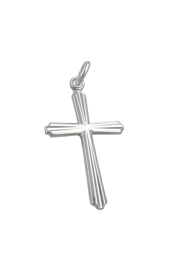 PENDANT CROSS SHINY SILVER 925