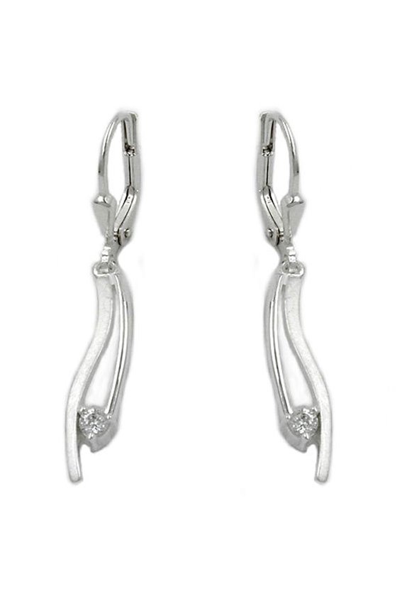 LEVERBACK EARRINGS ZIRCONIA SILVER 925