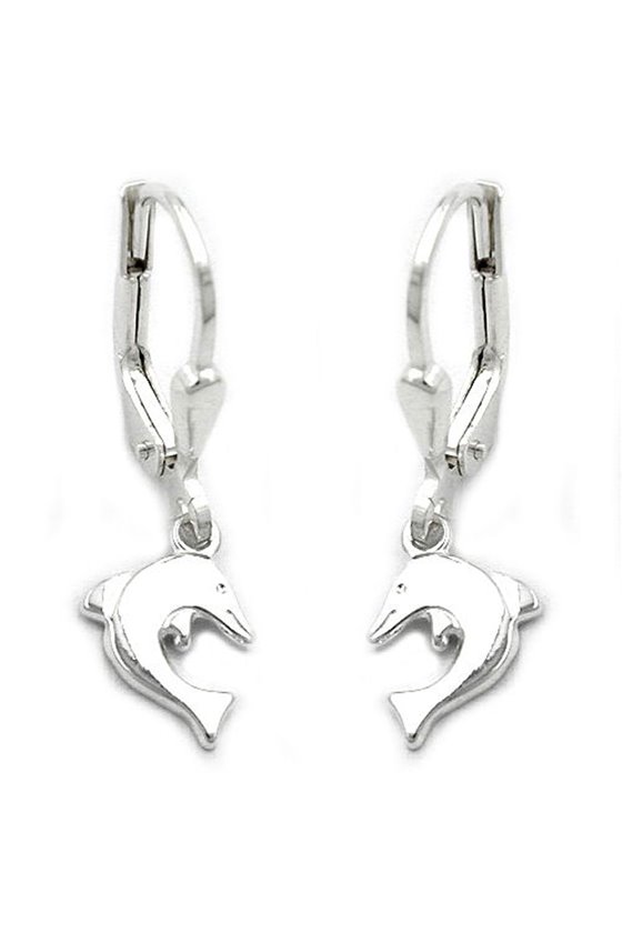 LEVERBACK EARRINGS DOLPHINS SILVER 925