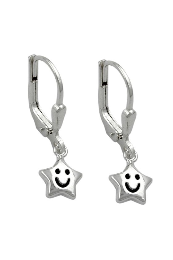 EARRINGS LEVERBACK STAR SILVER 925