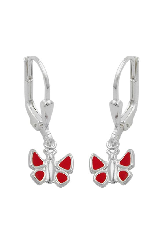 EARRINGS LEVERBACK BUTTERFLY SILVER 925