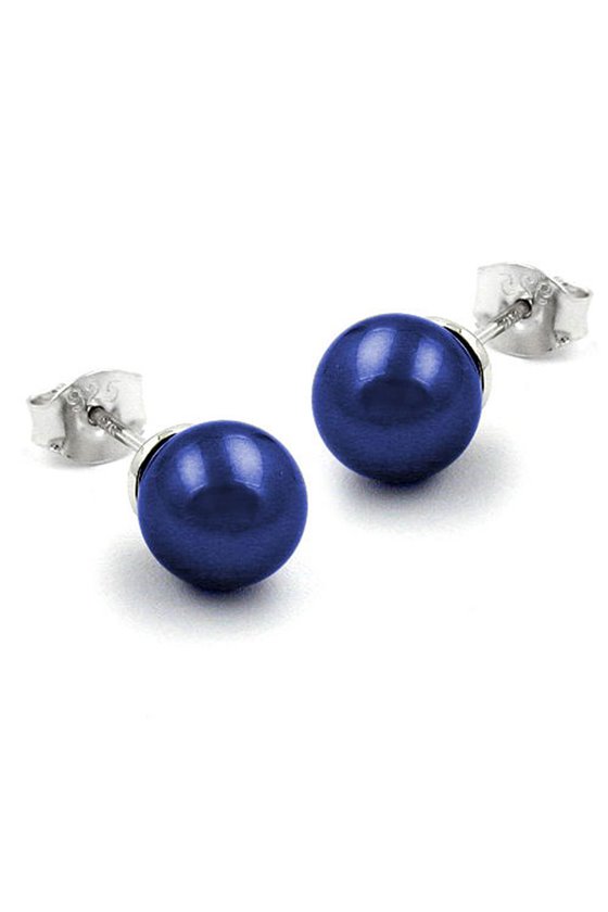 EARSTUDS BLUE PEARL SILVER 925