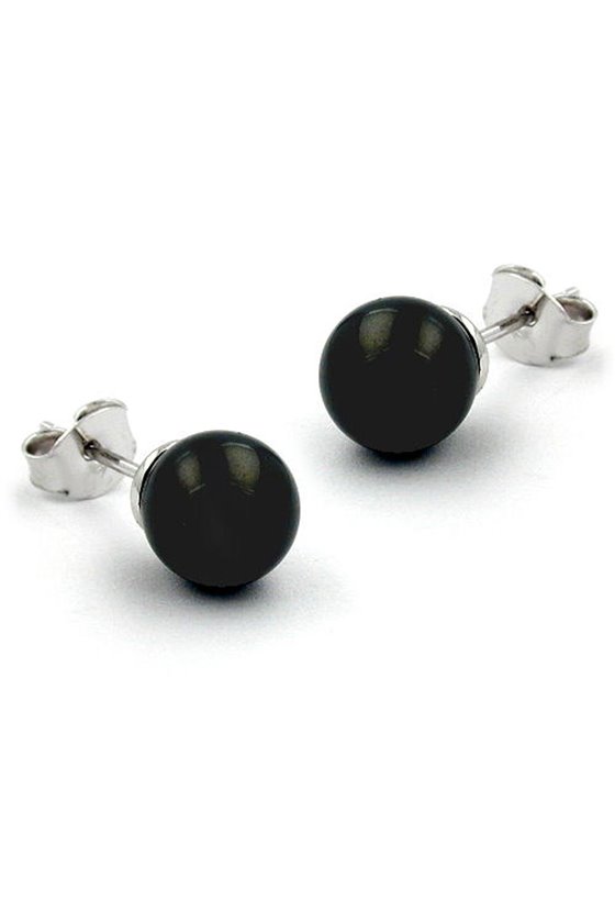 EARSTUDS BLACK PEARL SILVER 925