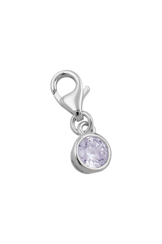 PENDANT CHARM GLASS 5MM SILVER 925