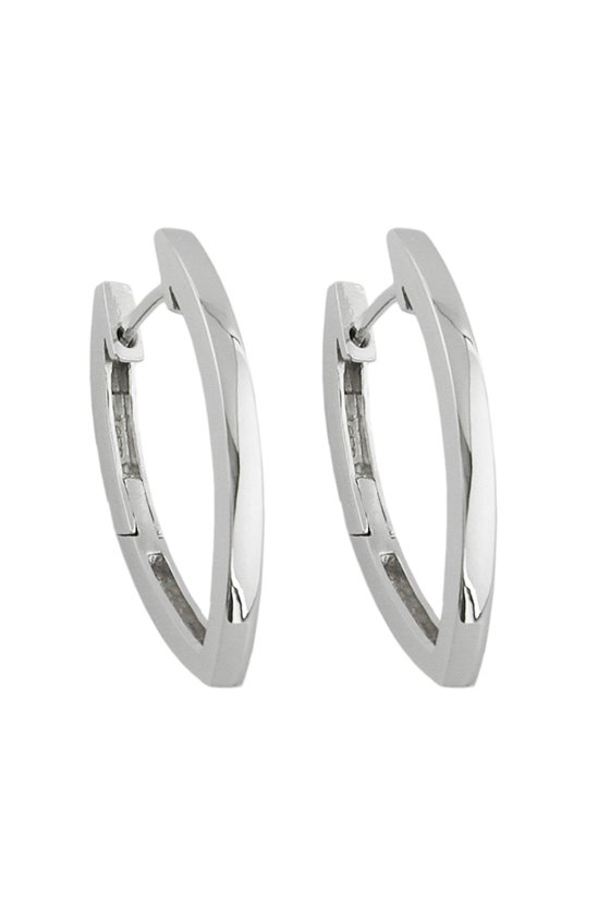 HOOP EARRINGS RHODIUM PLATED SILVER 925