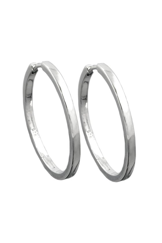 HOOP EARRINGS 26MM X 2MM SILVER 925