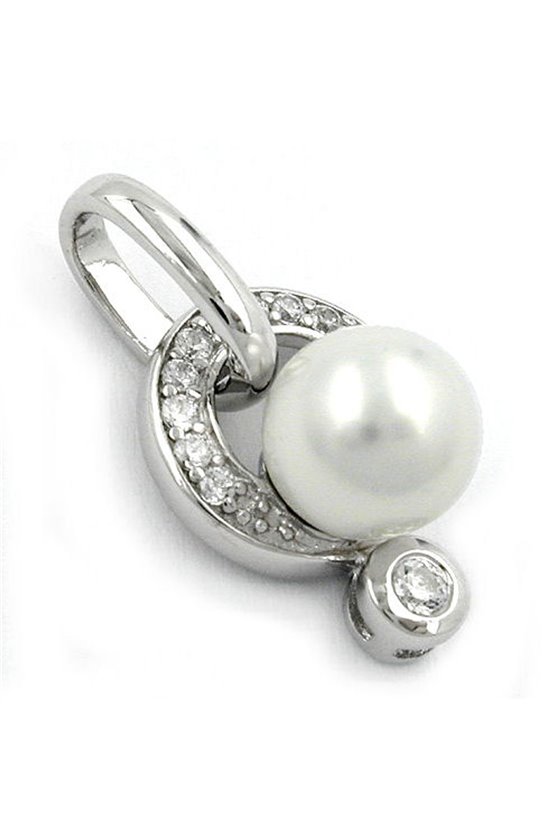 PENDANT PEARL & CZ SILVER 925