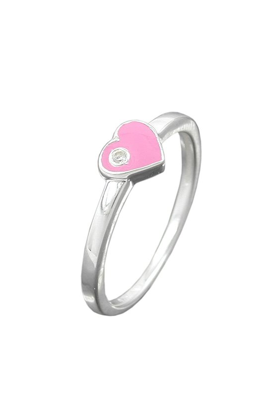 RING HEART-PINK ZIRCONIA SILVER 925