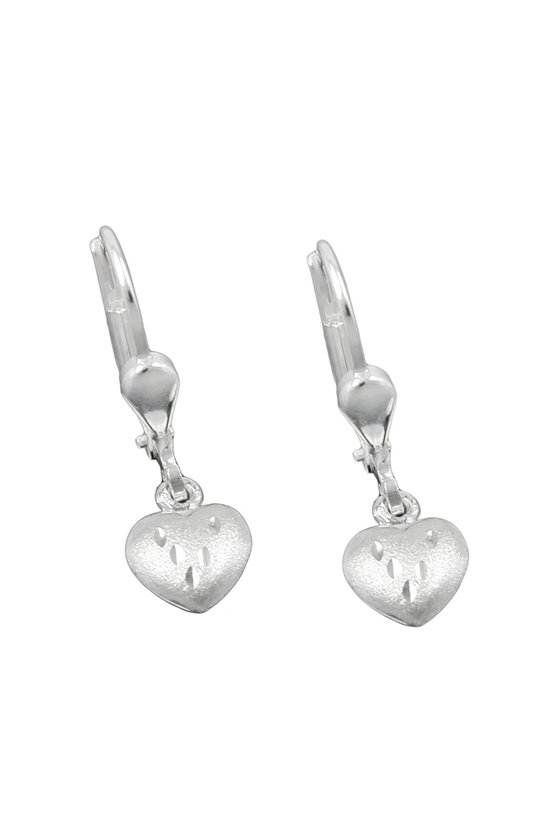 LEVERBACK EARRINGS HEARTS SILVER 925