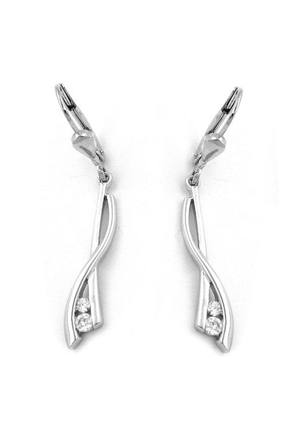 LEVERBACK EARRINGS ZIRCONIA SILVER 925