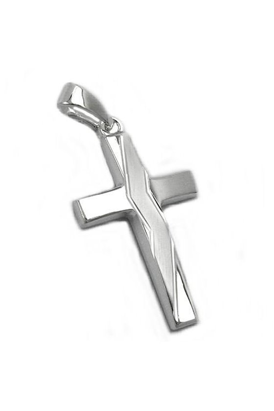 PENDANT CROSS DIAMOND CUT SILVER 925