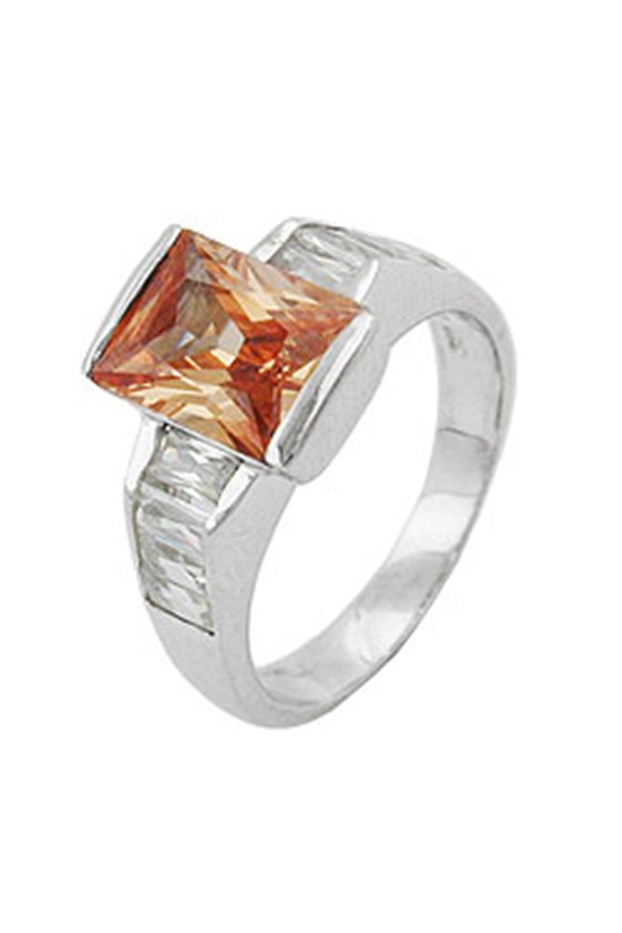 RING ZIRCONIA TOPAZ/ WHITE COLOUR SILVER 925