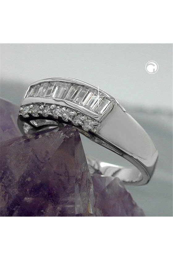 RING ZIRCONIA CRYSTALS SILVER 925