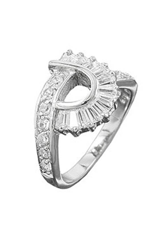 RING MANY ZIRCONIA CRYSTALS SILVER 925