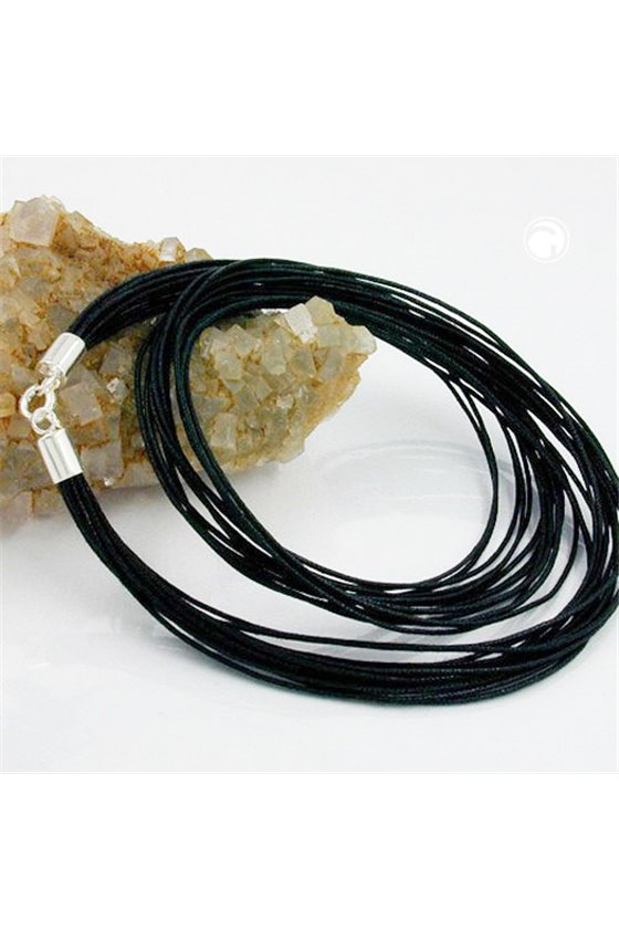 NECKLACE 46CM CORD CLASP IN SILVER 925