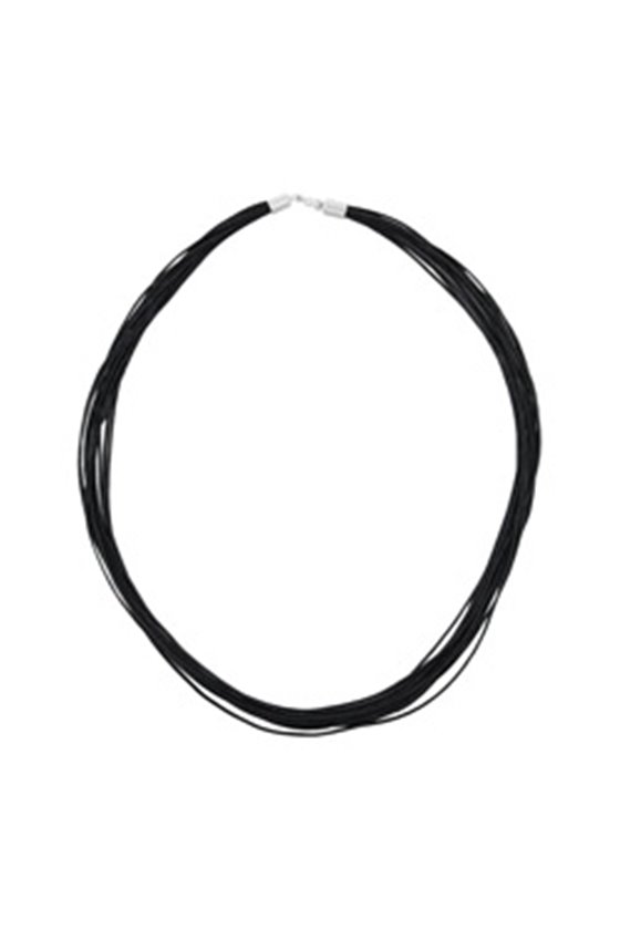 NECKLACE 46CM CORD CLASP IN SILVER 925