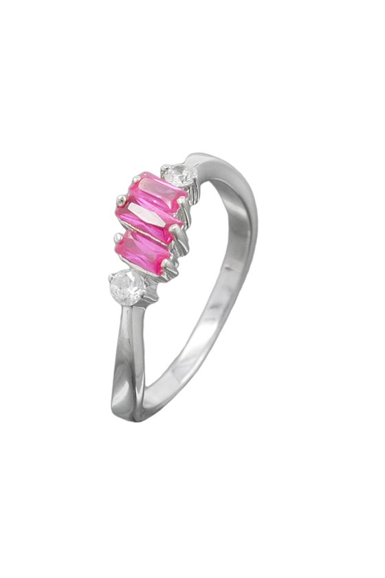 RING PINK/ WHITE ZIRCONIA SILVER 925