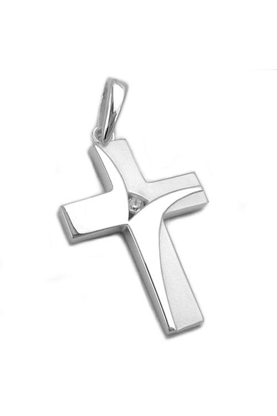 PENDANT CROSS ZIRCONIA SILVER 925