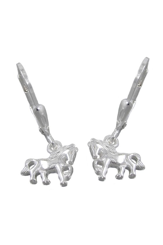 LEVERBACK EARRINGS HORSE SILVER 925