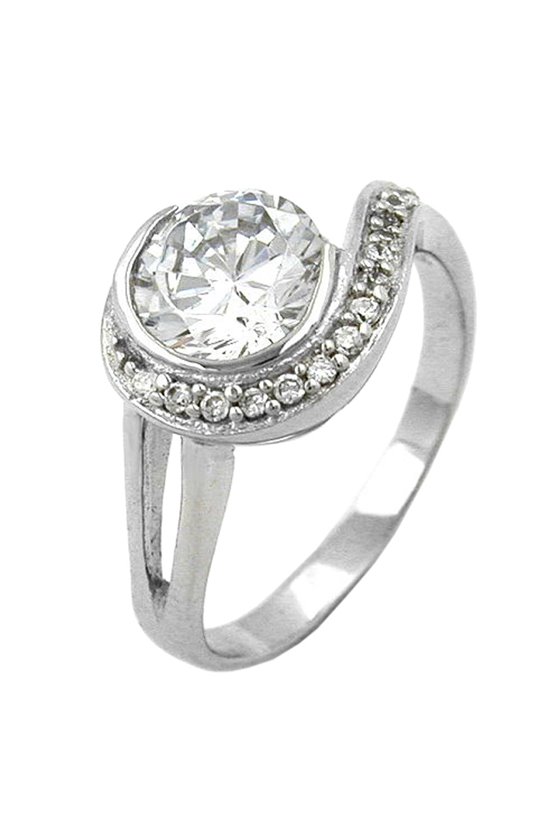 RING ZIRCONIA CRYSTALS SILVER 925