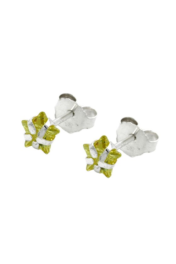 STUD EARRINGS JONQUILL/ YELLOW ZIRCONIA SILVER 925