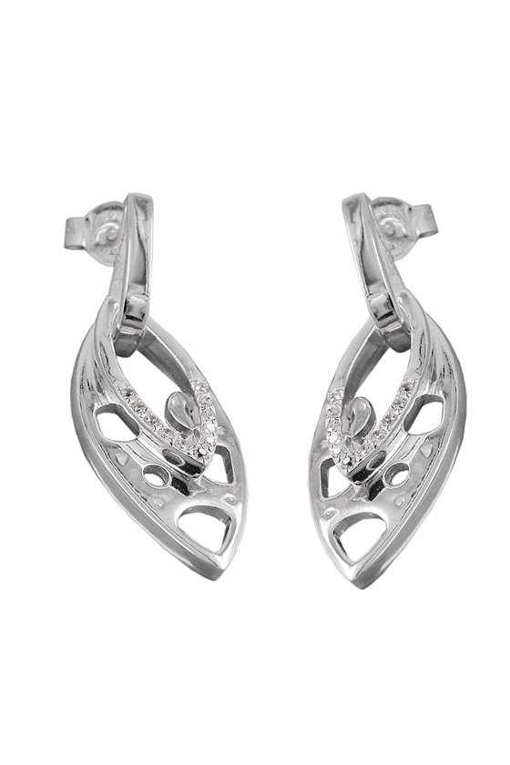 STUD EARRINGS ZIRCONIA SILVER 925