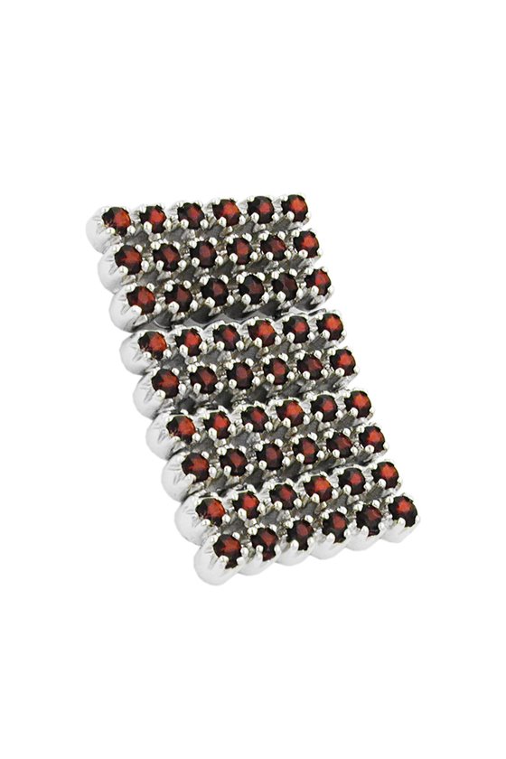 PENDANT DARK RED SILVER 925