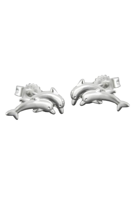 EARSTUDS 11MM DOLPHIN SILVER 925