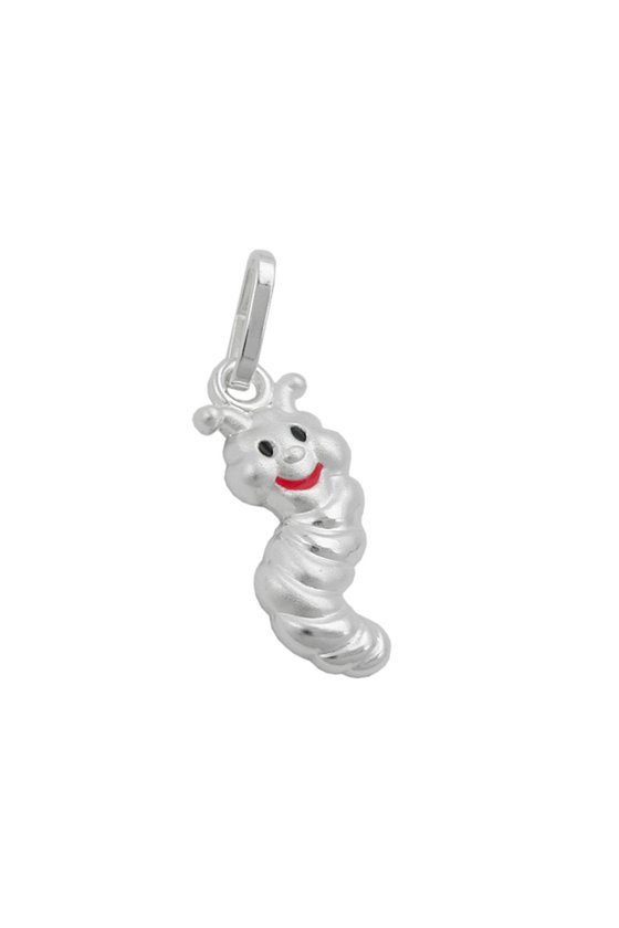 PENDANT 14MM SMALL WORM SILVER 925