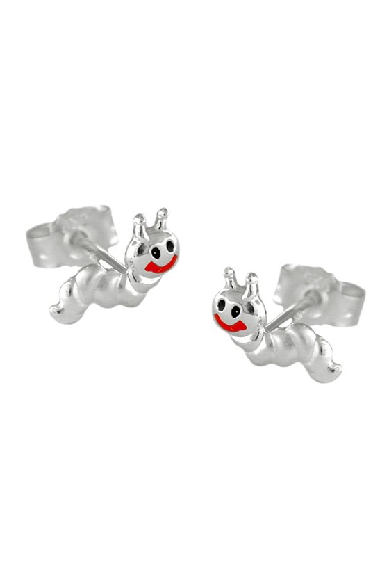 EARRINGS SMALL WORM SILVER 925