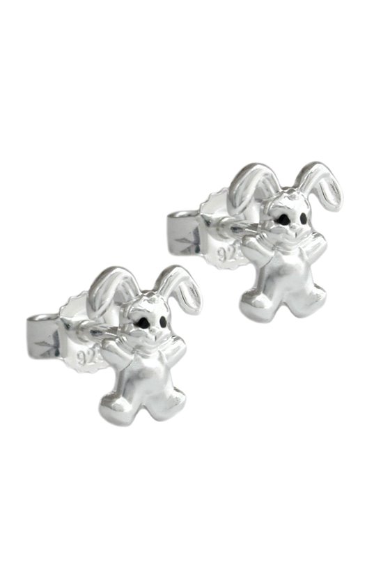 EARRINGS 7MM SMALL HARE SILVER 925