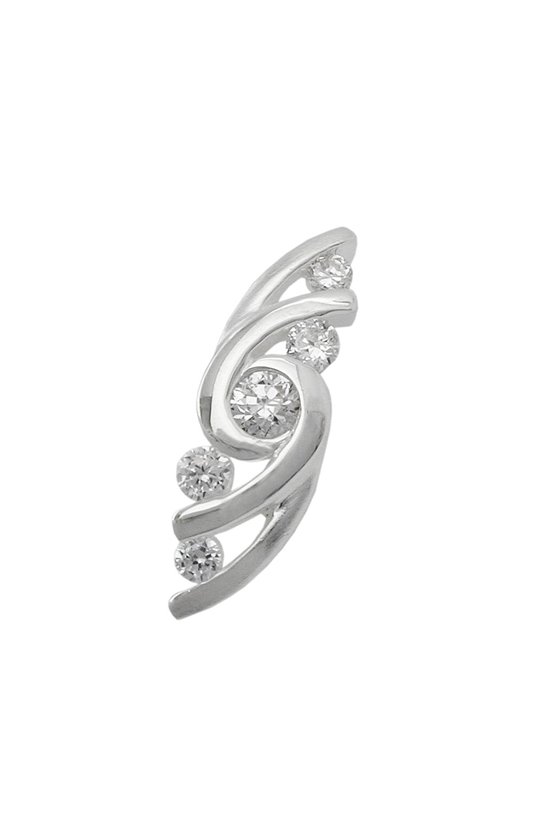 PENDANT 5 ZIRCONIA CRYSTALS SILVER 925