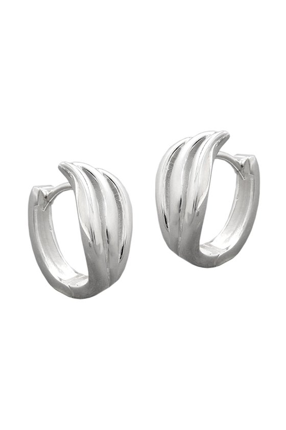 HINGED HOOPS EARRINGS SILVER 925