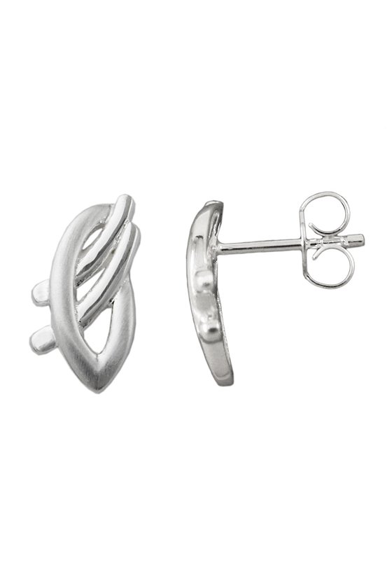 STUD EARRINGS MATTE/ SHINY SILVER 925