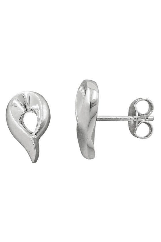 STUD EARRINGS MATTE/ SHINY SILVER 925