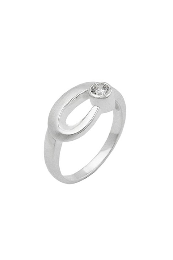 RING 9MM ZIRCONIA CRYSTAL SILVER 925