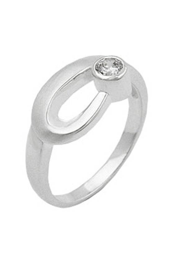 RING 9MM ZIRCONIA CRYSTAL SILVER 925
