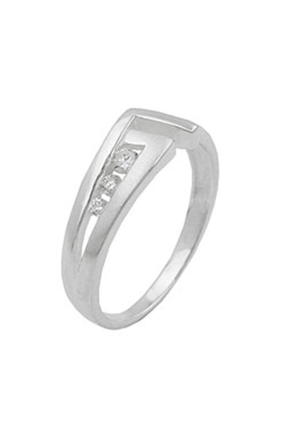 RING 7 MM 3X ZIRCONIA SILVER 925