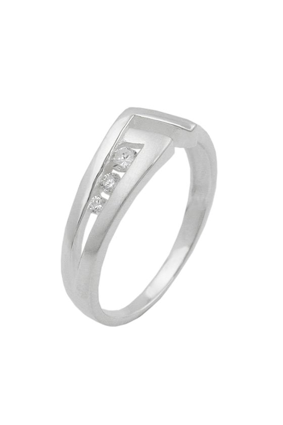 RING 7 MM 3X ZIRCONIA SILVER 925