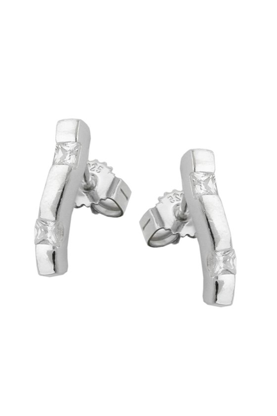 STUD EARRINGS ZIRCONIA SILVER 925