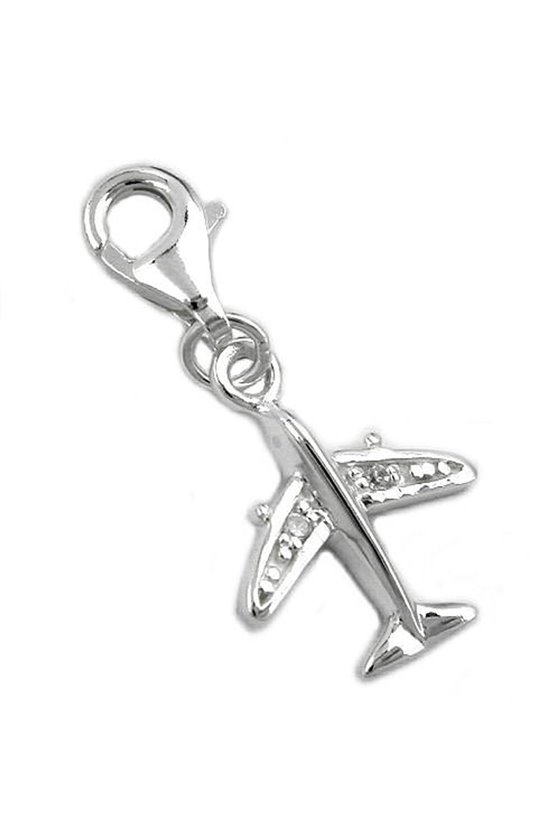 PENDANT CHARM AEROPLANE SILVER 925