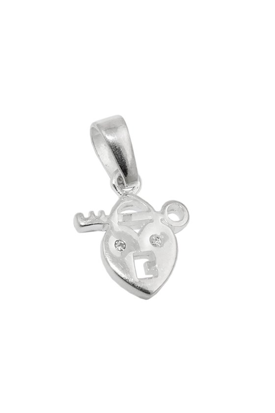 PENDANT HEART WITH KEY SILVER 925