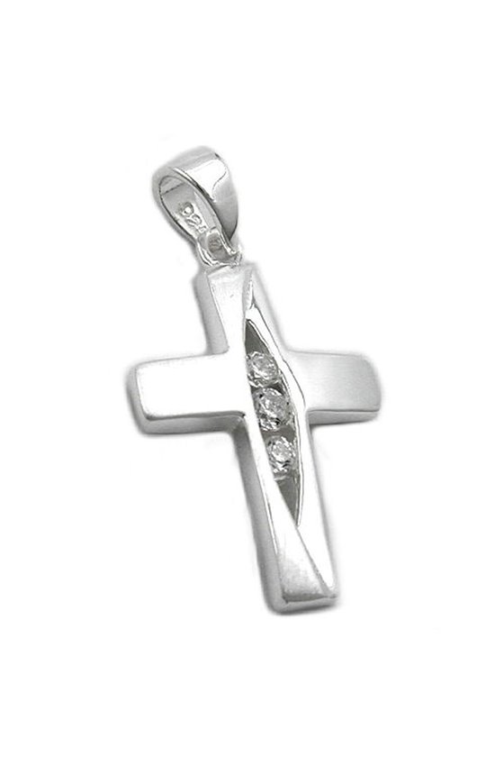 PENDANT CROSS WITH ZIRCONIA SILVER 925