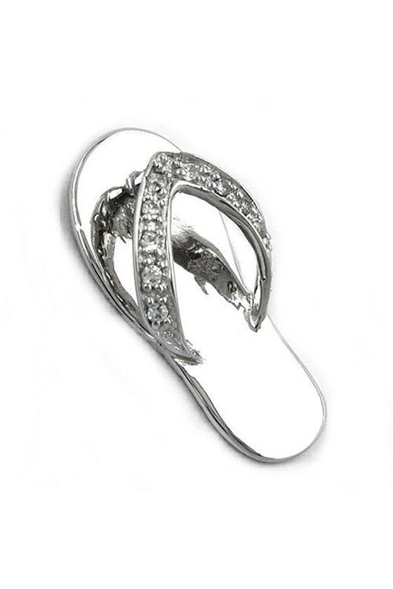 PENDANT SANDAL CZ SILVER 925