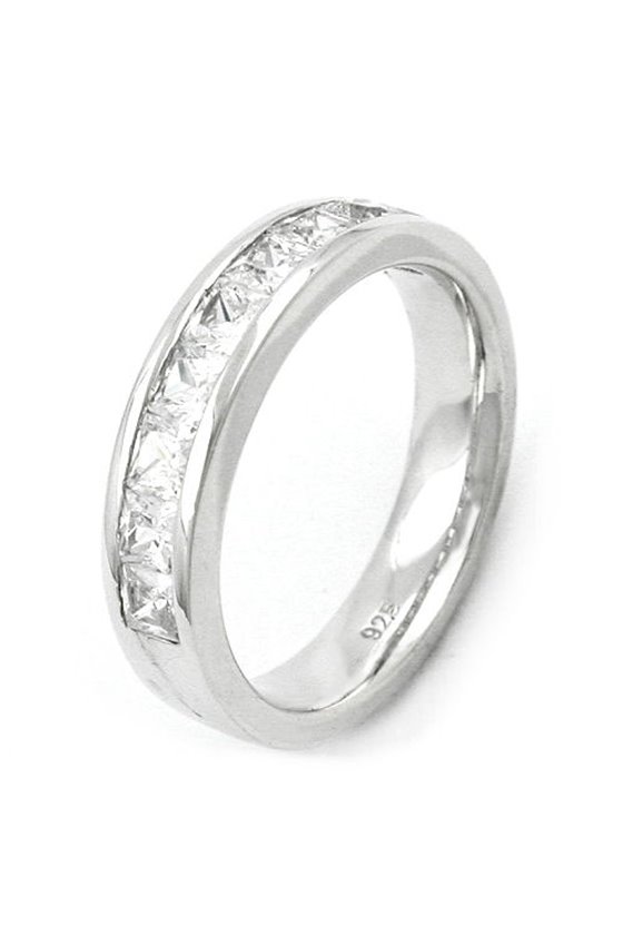 RING 9X ZIRCONIA CRYSTALS SILVER 925