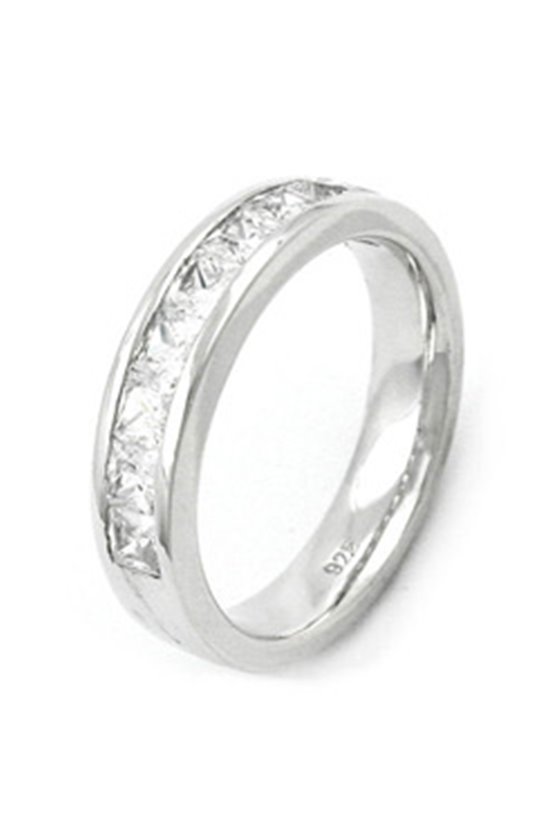 RING 9X ZIRCONIA CRYSTALS SILVER 925